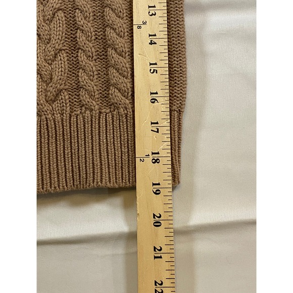 Wilfred Aritzia Cable Knit Sweater Vest Camel Brown Tan Sleeveless Crew Neck S - Picture 5 of 8